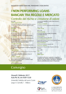 Locandina A3 I non performing loans bancari tra regole e mercato