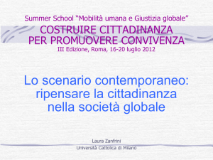 Sociologia delle migrazioni e della convivenza interetnica prof.ssa