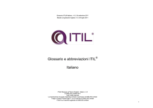 Glossario ITIL 2011