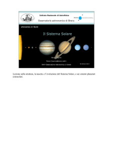 Diapositiva 1 - Osservatorio Astronomico di Brera