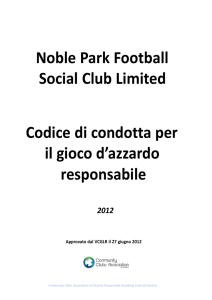 Noble Park Football Social Club Limited Codice di condotta per il