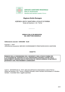 Regione Emilia Romagna AZIENDA UNITA` SANITARIA