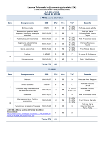 Laurea Triennale in Economia Aziendale (EA)