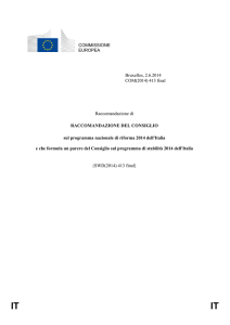 COMMISSIONE EUROPEA Bruxelles, 2.6.2014 COM(2014) 413