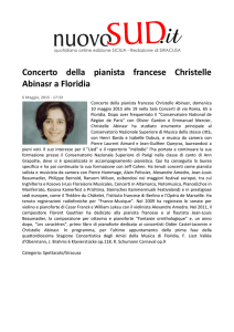 Concerto della pianista francese Christelle Abinasr a Floridia
