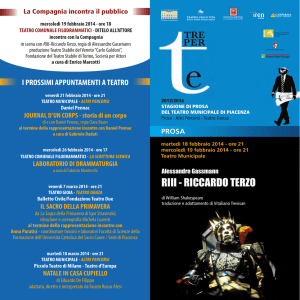 RIII - RICCARDO TERZO - Fondazione Teatri di Piacenza