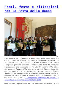 Premi, feste e riflessioni con la Festa della donna,Volontariato