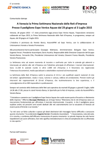 Scarica comunicato in pdf - Unioncamere del Veneto