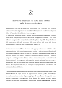 ricerche e riflessioni sul tema della coppia nella letteratura italiana
