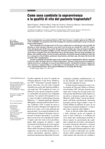 Come sono cambiate la sopravvivenza e la qualità di vita del