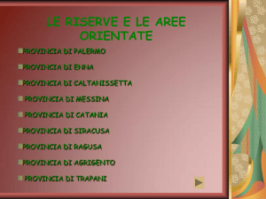 LE RISERVE E LE AREE ORIENTATE