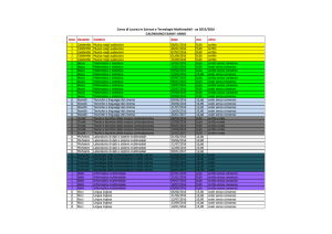 Corso di Laurea in Scienze e Tecnologie Multimediali