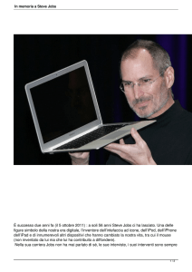 In memoria a Steve Jobs
