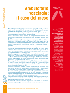 Ambulatorio vaccinale: il caso del mese