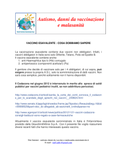 Autismo, danni da vaccinazione e malasanità