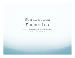 Statistica Economica - Scuola di Giurisprudenza