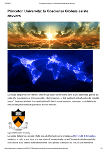 Princeton University: la Coscienza Globale esiste davvero