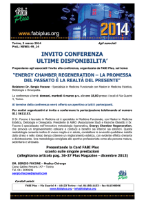 INVITO CONFERENZA ULTIME DISPONIBILITA`