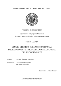 università degli studi di padova studio elettro-termo - INFN-LNL