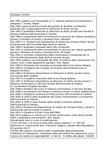 Giuseppe Vecchio Curriculum completo in italiano Nel 1981