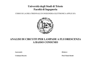 analisi di circuiti per lampade a fluorescenza a basso consumo