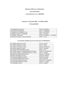 Piani di studio a.a. 2002/2003