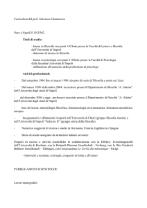 Curriculum del prof. Salvatore Giammusso Nato a Napoli il 19/2/962