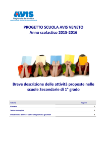 Descrizione Attività SECONDARIA 1°grado_Progetto Scuola Avis