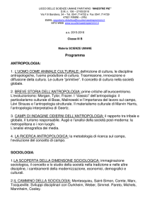 Programma ANTROPOLOGIA - Scuole Maestre Pie Rimini