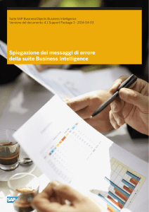 Spiegazione dei messaggi di errore della suite Business Intelligence
