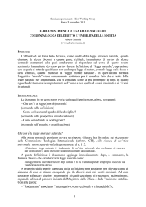 Il testo del seminario