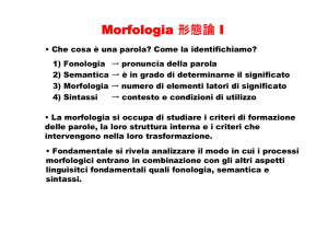 Morfologia 形態論 I
