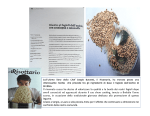 Sull`ultimo libro dello Chef Sergio Barzetti, il Risottario, ha trovato