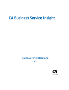 Guida all`installazione di CA Business Service Insight