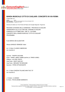 Banda Musicale Città di Cagliari: concerto in via Roma