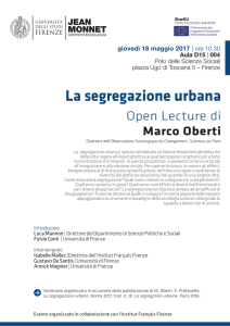 La segregazione urbana - Università degli Studi di Firenze