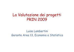 PRIN 2009 Economia e Statistica \(3\) [modalità compatibilità]