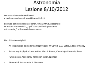 Astronomia Lezione 3/10/2011