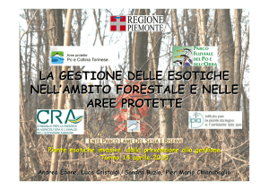 la gestione delle esotiche nell`ambito forestale e nelle aree protette