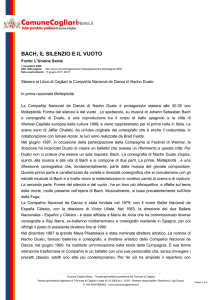 Comune Cagliari News - Bach, il silenzio e il vuoto
