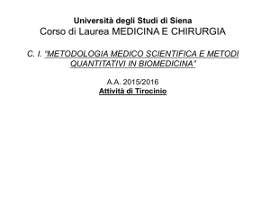 Corso di Laurea MEDICINA E CHIRURGIA