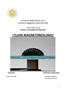 Fluidi magnetoreologici - Prof. Antonio Licciulli