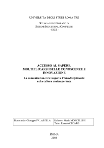 accesso al sapere, moltiplicarsi delle conoscenze e innovazione