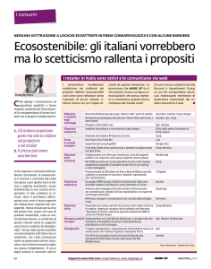 Ecosostenibile: gli italiani vorrebbero ma lo scetticismo rallenta i