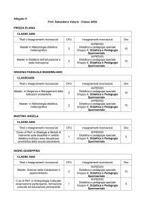 tabella classe A050