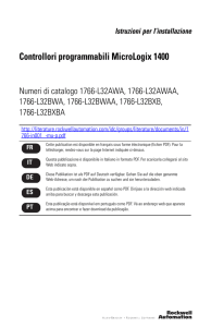 1766-IN001C-IT-P, Controllori programmabili MicroLogix 1400