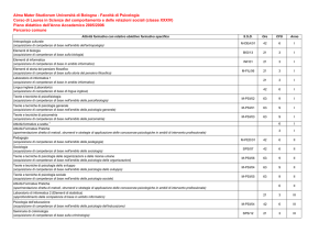 Piano didattico Scienze del comportamento 2005