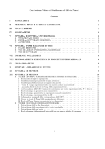 Curriculum Vitae - Dipartimento di Fisica G. Occhialini