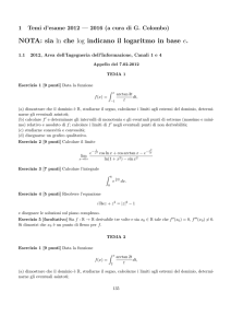 NOTA: sia ln che log indicano il logaritmo in base e.