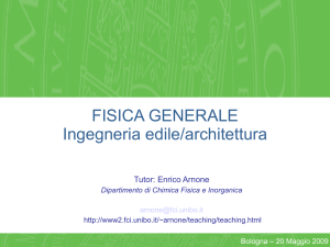 FISICA GENERALE Ingegneria edile/architettura - CNR-ISAC